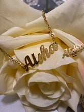 Load image into Gallery viewer, Cursive Steel Necklace Set