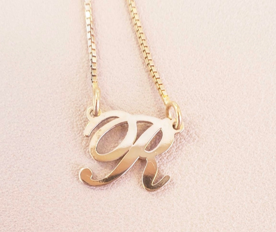 M Initial Necklace Cursive m Initial Gold Necklace Personalized Name Initial  Gold Necklace for Women, for Wife, for Daughter, for Mom - Etsy | Metal pendant  necklace, Initial necklace, Initial necklace gold
